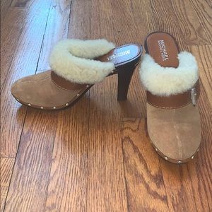 Michael Kors Studded Wooden Clogs